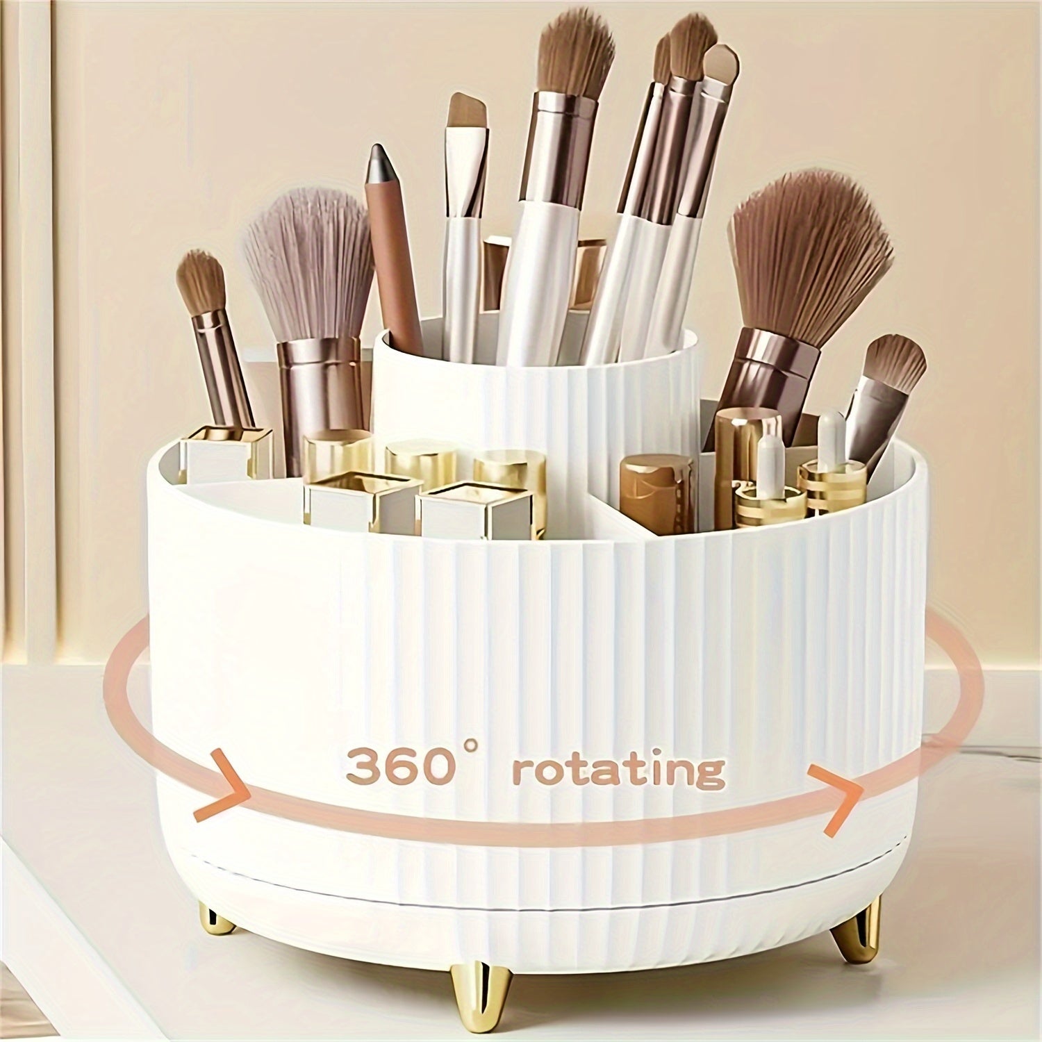 360° Rotating Makeup Cosmetics Organizer for Women
